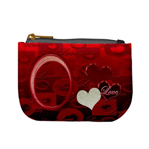 I Heart You Red Coin Purse By Ellan Front