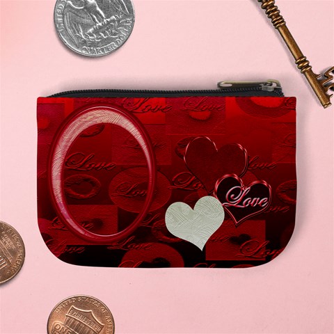 I Heart You Red Coin Purse By Ellan Back