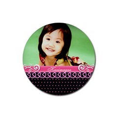 little lady - coaster 1 - Rubber Coaster (Round)
