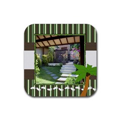 Tropical Vacation Coaster 2 - Rubber Coaster (Square)