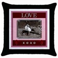 Love Throw Pillow Case - Throw Pillow Case (Black)