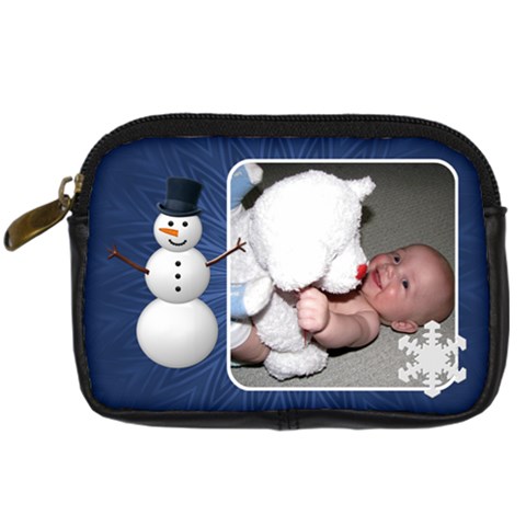 Wintery Digital Leather Camera Case By Lil Front