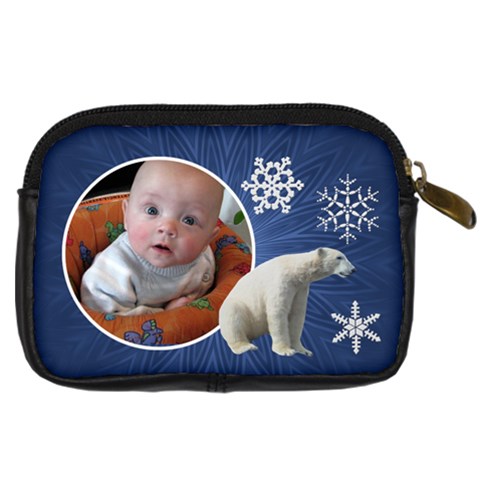Wintery Digital Leather Camera Case By Lil Back