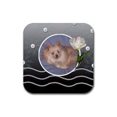 pearl coaster - Rubber Coaster (Square)