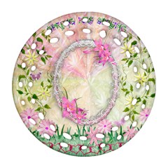 Spring has Sprung easter floral double sided Filigree ornament - Round Filigree Ornament (Two Sides)