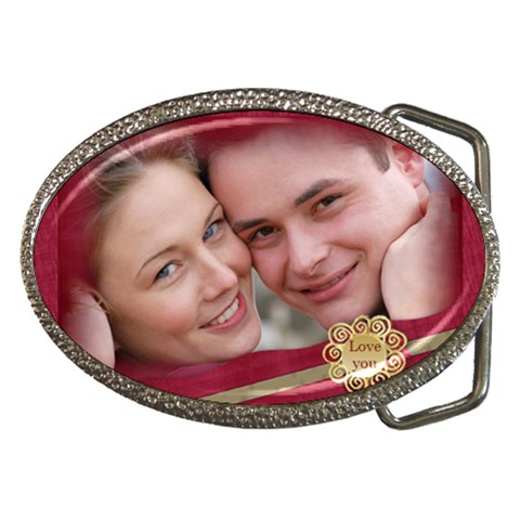 Love You Belt Buckle By Deborah Front