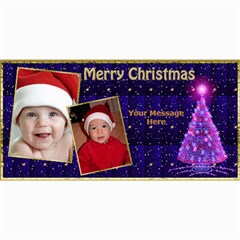 Deep Blue Christmas 4x8 Photo Card