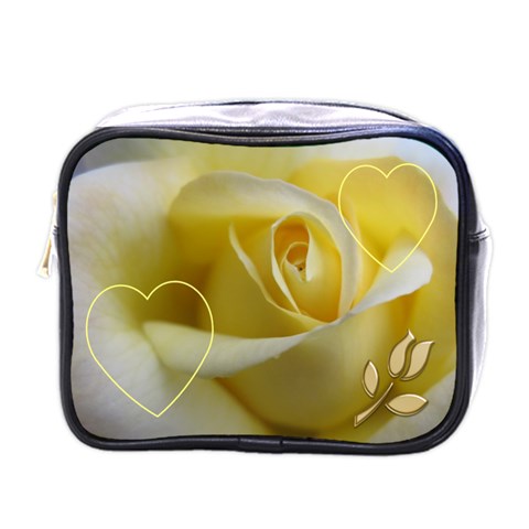 Yellow Rose Mini Toiletries Bag By Deborah Front