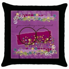 throw pillow 4 - Throw Pillow Case (Black)