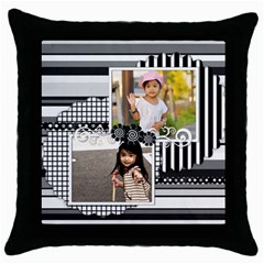 throw pillow 7 - Throw Pillow Case (Black)