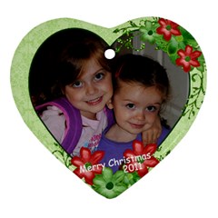 orn 2011 both girls - Ornament (Heart)