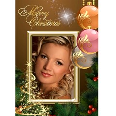 Merry Christmas in Gold 5x7 Card - Greeting Card 5 x 7 Merry Christmas in Gold 5x7 Card - Greeting Card 5 x 7