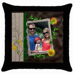 Nature Throw Pillow Case - Throw Pillow Case (Black)