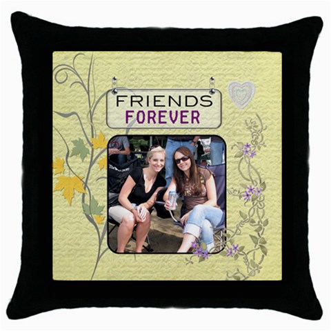Friends Forever Throw Pillow Case By Lil Front