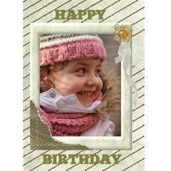 Light gold Birthday (any Occasion) Card 5x7 - Greeting Card 5 x 7 Light gold Birthday (any Occasion) Card 5x7 - Greeting Card 5 x 7