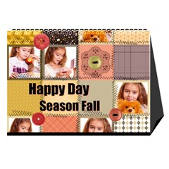 fall theme season calendar - Desktop Calendar 8.5  x 6 