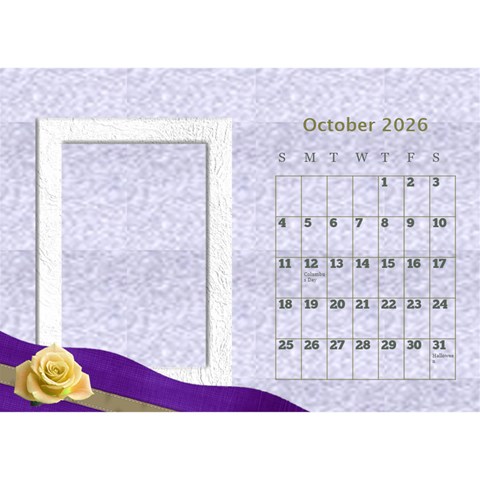 Delicate Desktop Calendar By Deborah Oct 2026