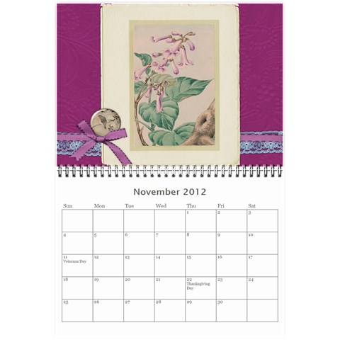 2012 Calendar By Connie Lester Nov 2012