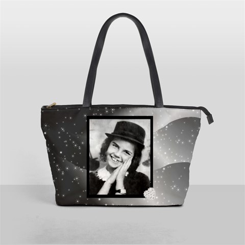 Shades Of Black Classic Shoulder Bag By Kim Blair Front