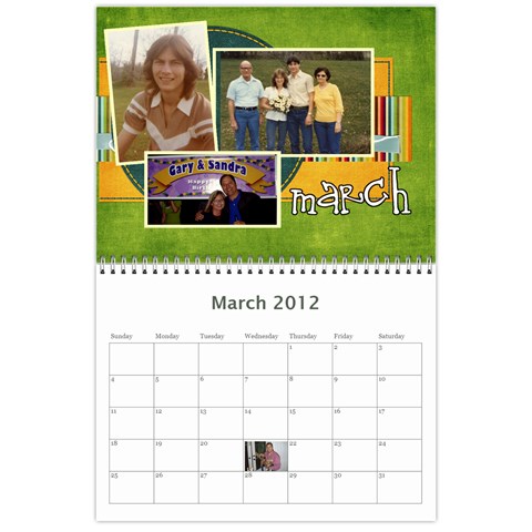 Nannys Calender By Sandra Oldham Mar 2012