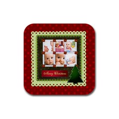 christmas - Rubber Square Coaster (4 pack)