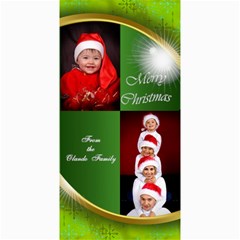 Merry Christmas 4x8 Photo Card (green) - 4  x 8  Photo Cards