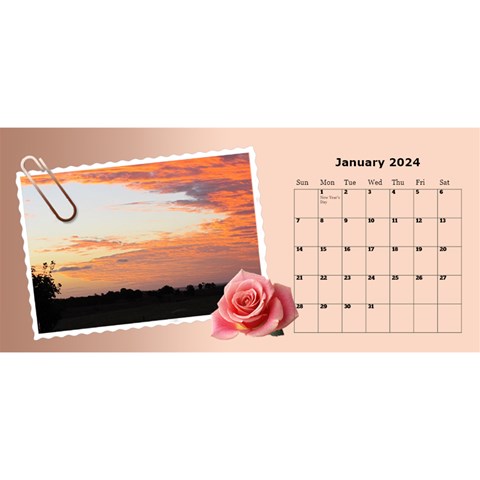 Postcard Desktop Calendar By Deborah Jan 2024