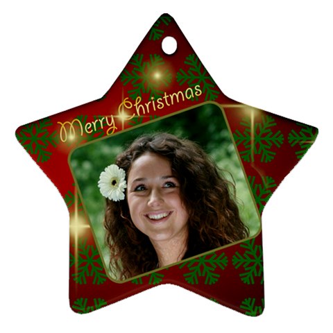 Merry Christmas Red And Green Star (2 Sided) By Deborah Front