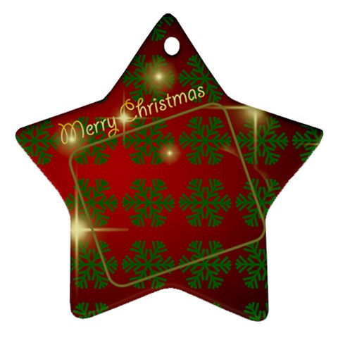 Merry Christmas Red And Green Star (2 Sided) By Deborah Back