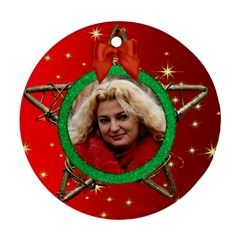 My Star round Ornament (red) (2 sided) - Round Ornament (Two Sides) My Star round Ornament (red) (2 sided) - Round Ornament (Two Sides)