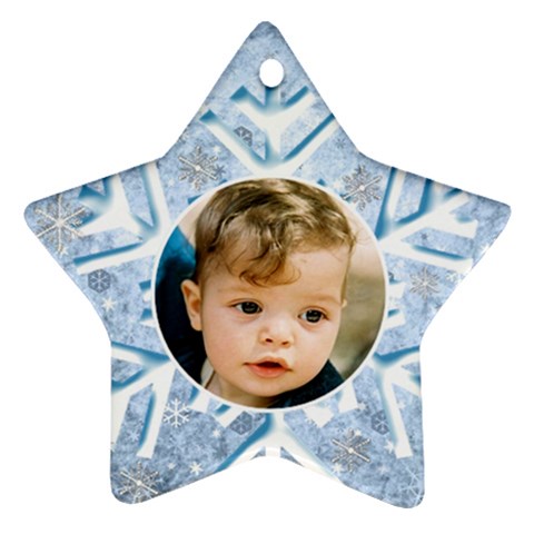 My Ice Blue Star Snowflake (2 Sided) By Deborah Front