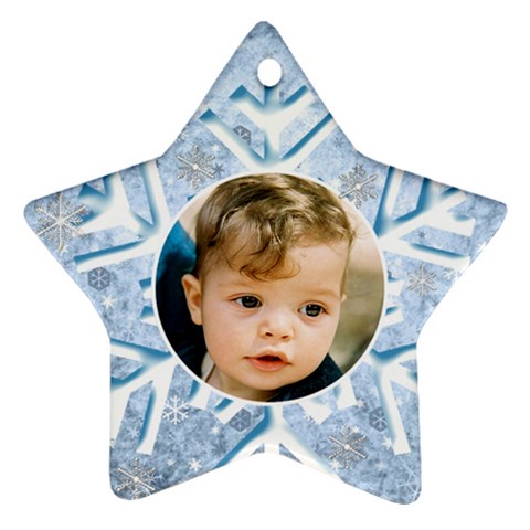 My Ice Blue Star Snowflake (2 Sided) By Deborah Back