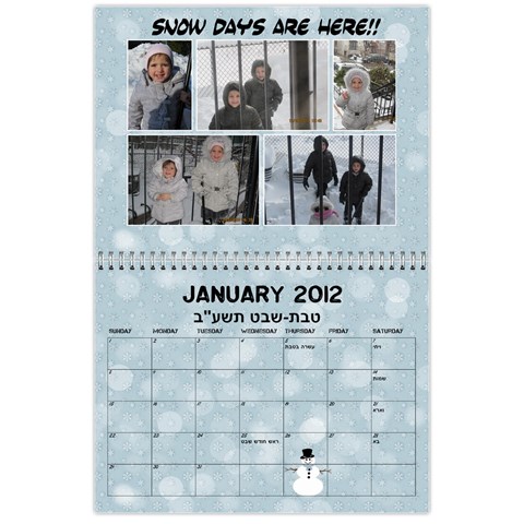 Calendar By Gitty Fisher Jan 2012