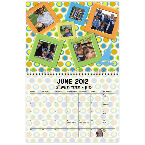 Calendar By Gitty Fisher Jun 2012