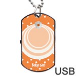 My Baby Girl Orange Dogtag usb - Dog Tag USB Flash (Two Sides)