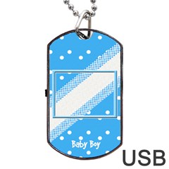 My Baby Boy Orange Dogtag usb - Dog Tag USB Flash (Two Sides)