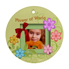 flower - Round Ornament (Two Sides)