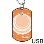 My Baby Girl orange dogtag usb 1s - Dog Tag USB Flash (One Side)