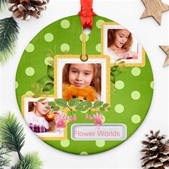 flower - Round Ornament (Two Sides)