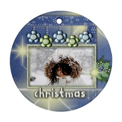 merry christmas 2 - Round Ornament (Two Sides)