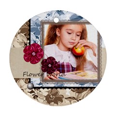 flower world - Round Ornament (Two Sides) flower world - Round Ornament (Two Sides)