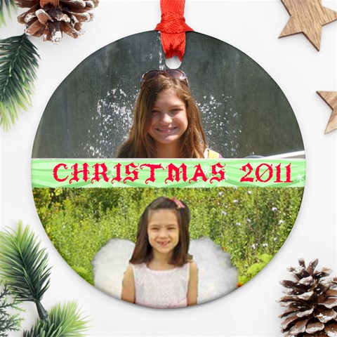 Round Double Frame Ornament By Kim Blair Front