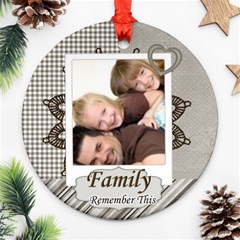 family - Round Ornament (Two Sides)