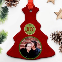 Red Joy Ornament - Christmas Tree Ornament (Two Sides)