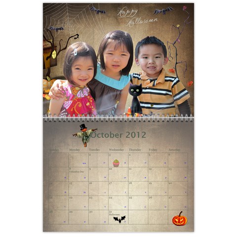 2012 Calendar Oct 2012