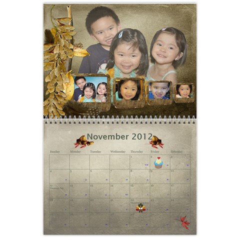 2012 Calendar Nov 2012