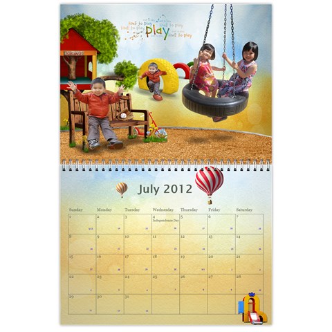 2012 Calendar Jul 2012