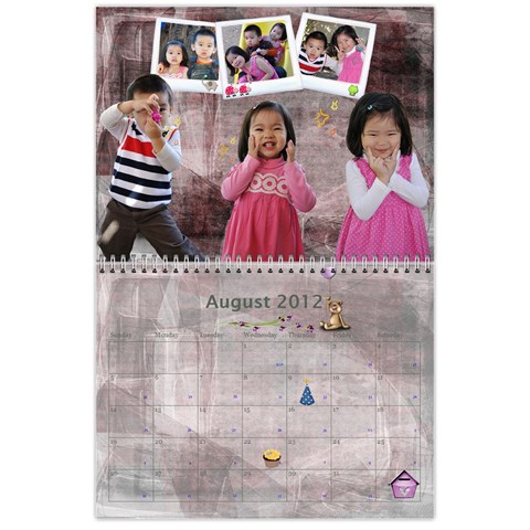 2012 Calendar Aug 2012
