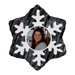 Bkack with white snowflake ornament - Ornament (Snowflake)