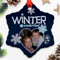 Winter Wonderland Double Sided Snowflake ornament - Snowflake Ornament (Two Sides)